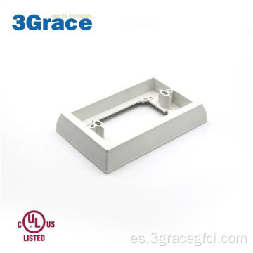 Extensor de Wallbox poco profundo para la salida GFCI, blanco